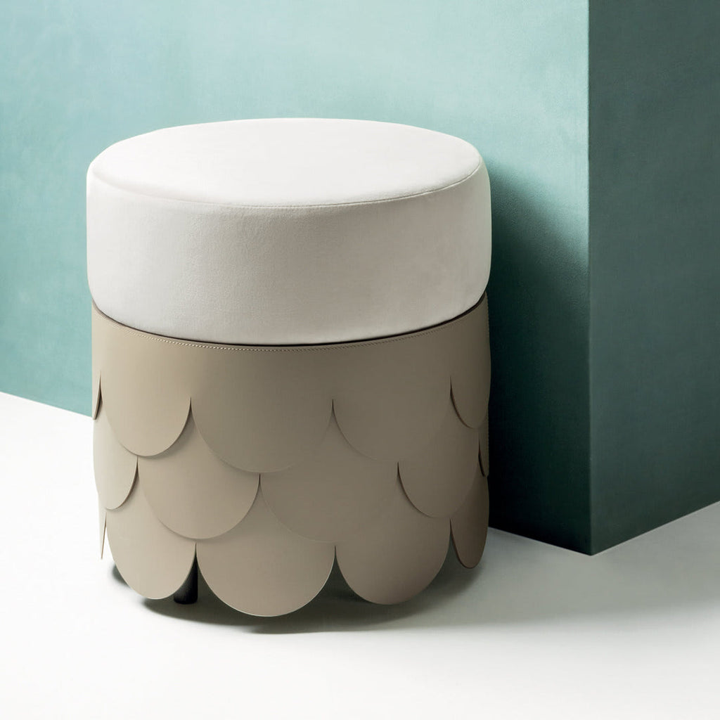 CHARLESTON LEATHER POUF