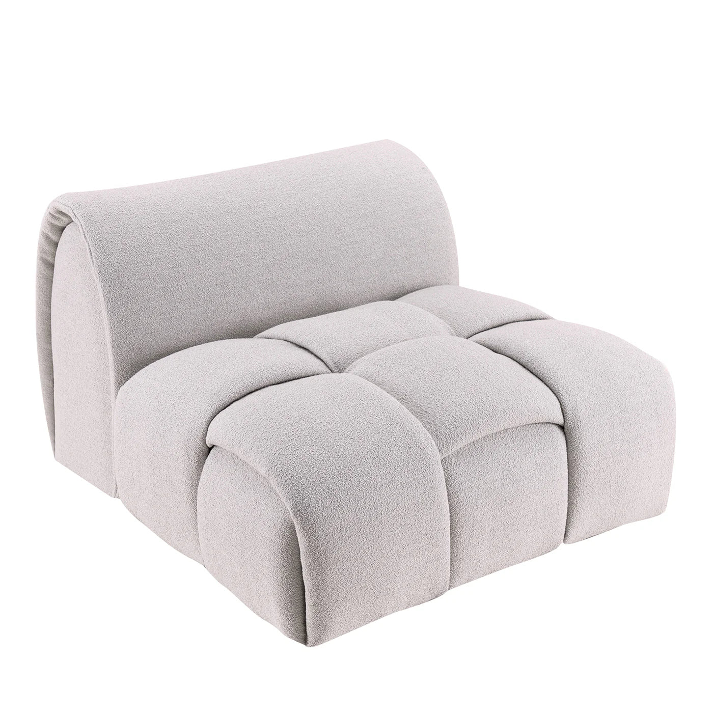 GLAM PEARL GRAY SOFT SHERPA ARMCHAIR