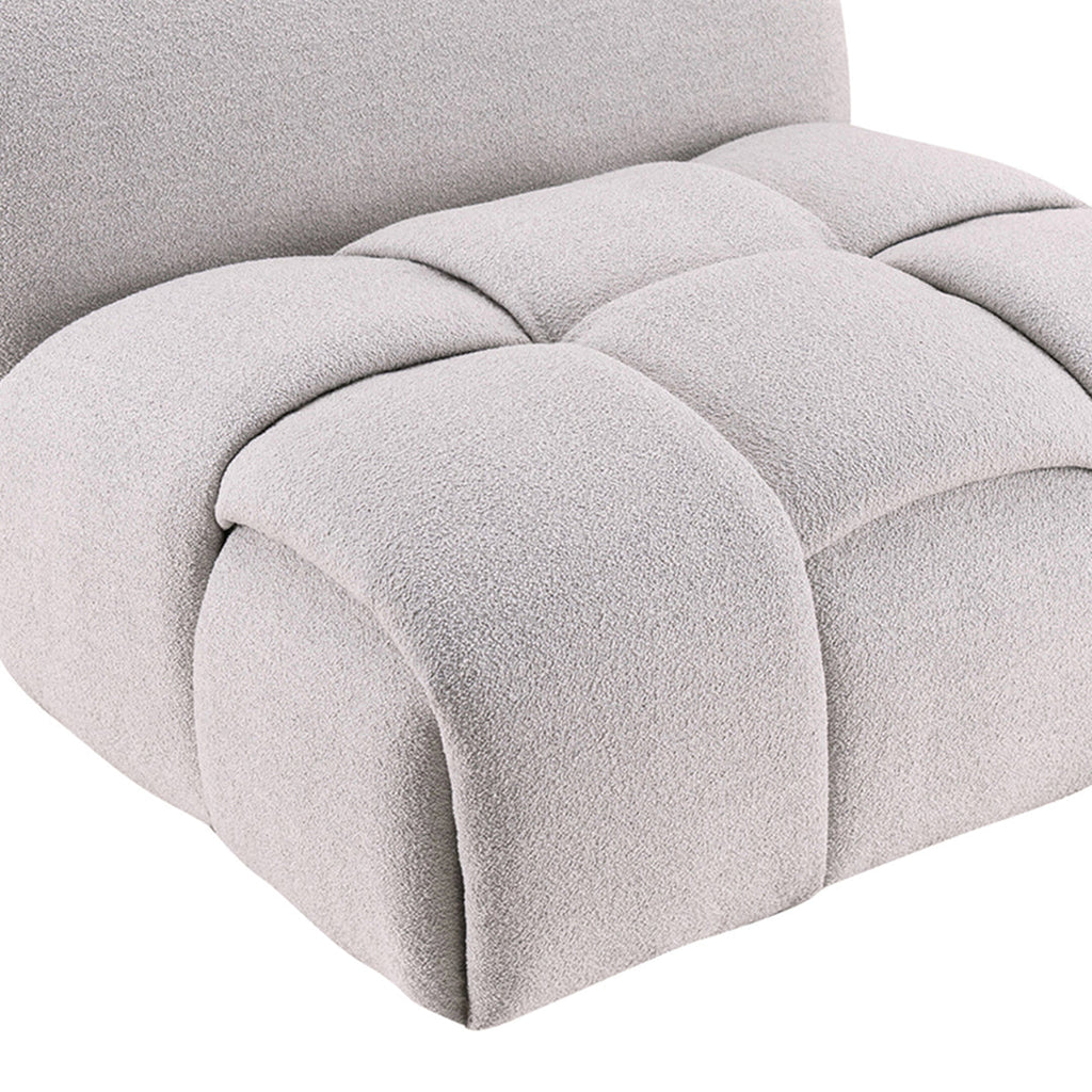 GLAM PEARL GRAY SOFT SHERPA ARMCHAIR