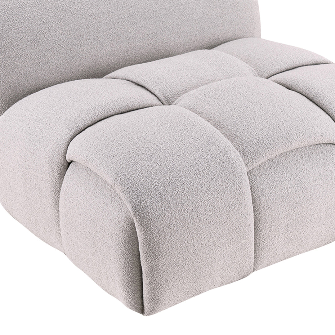 GLAM PEARL GRAY SOFT SHERPA ARMCHAIR