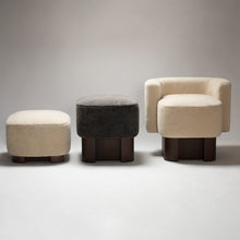 Load image into Gallery viewer, LLOYD BLACK WOOD HIGH POUF