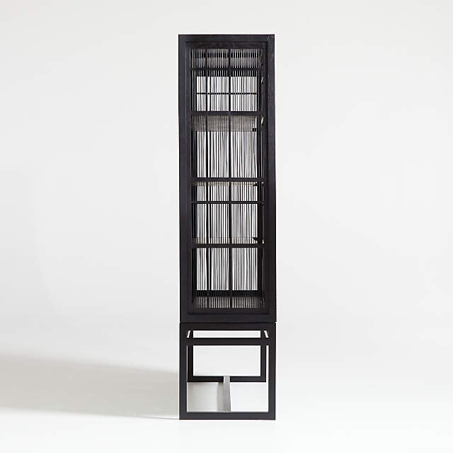 Highland Black Cabinet with Sliding Doors