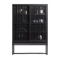 Highland Black Cabinet with Sliding Doors