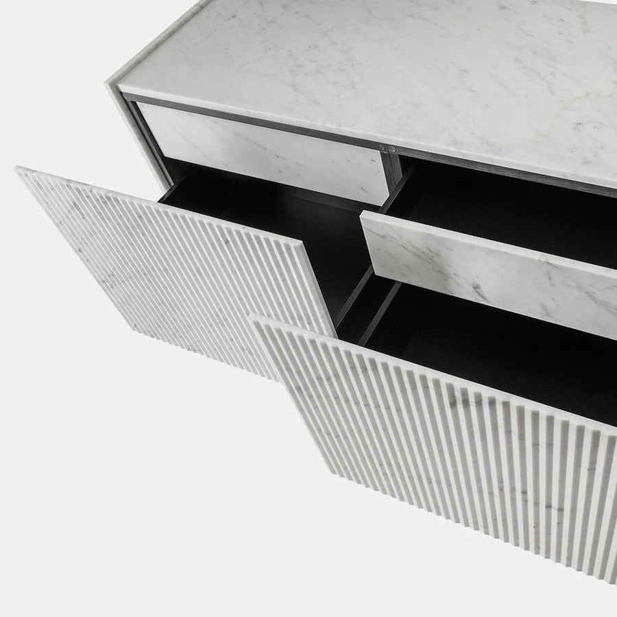 Pliss marble cabinet by salvatori